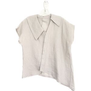 Good Bear 100% Linen High Low Asymmetrical Top Sz zL